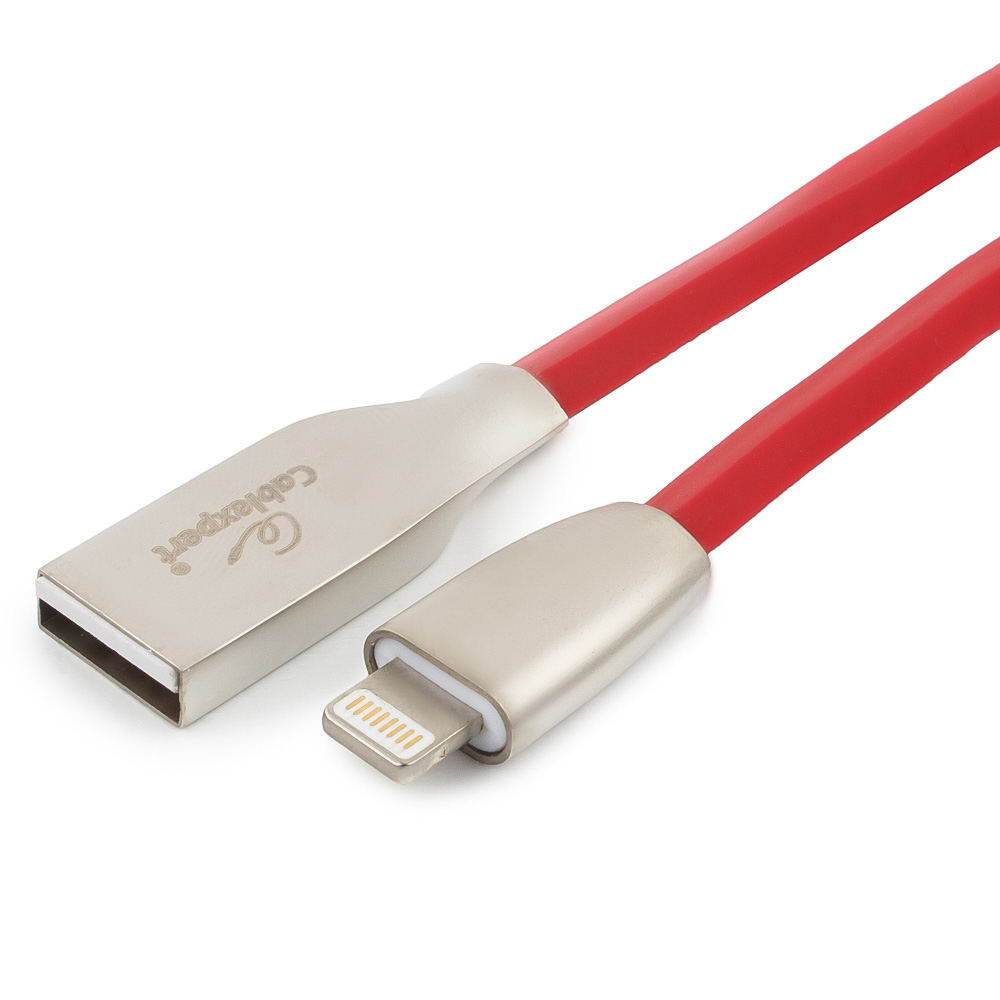 Кабель USB-A < - > Lightning, 3.0м, Cablexpert, серия Gold, блистер, красный