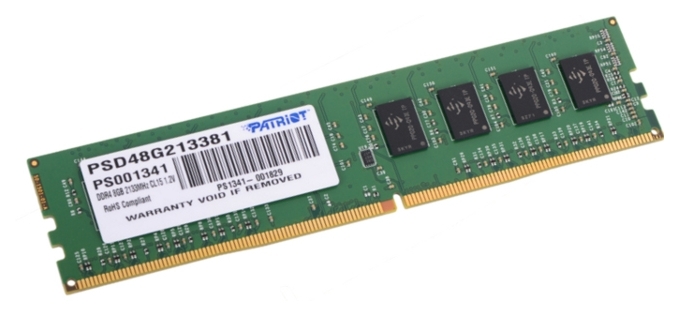 Модуль памяти DDR4 8Gb PC4-17000 2133MHz Patriot