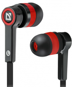 Наушники проводные Defender Pulse 420, черно-красные