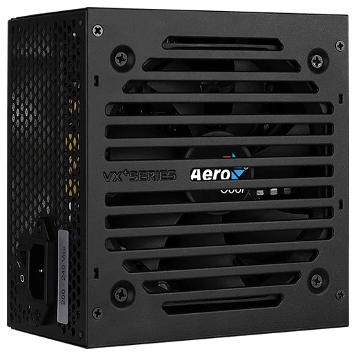 Блок питания 500W Aerocool VX Plus 500 RGB (120mm, 24+8pin, 1*8pin, 3*Sata, 3*IDE)