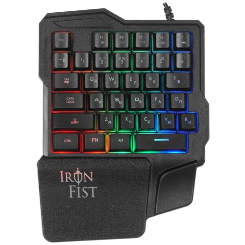 Клавиатура проводная Oklick 701G IRON FIST 35-Keys Rainbow Led 1.3m Black