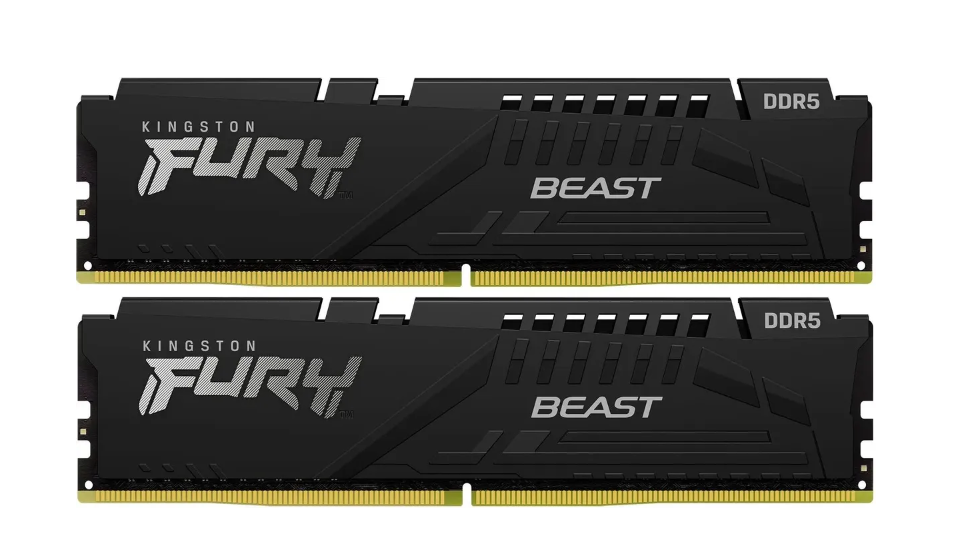 Модуль памяти DDR4 128Gb PC4-25600 3200MHz Kingston Fury Beast Black RGB, CL16 (Kit of 4)