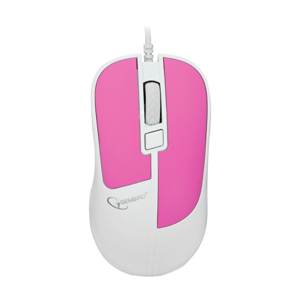 Мышь проводная Gembird MOP-410-P soft touch Violet