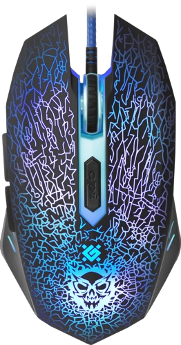 Мышь проводная Defender Shock RGB подсветка Black