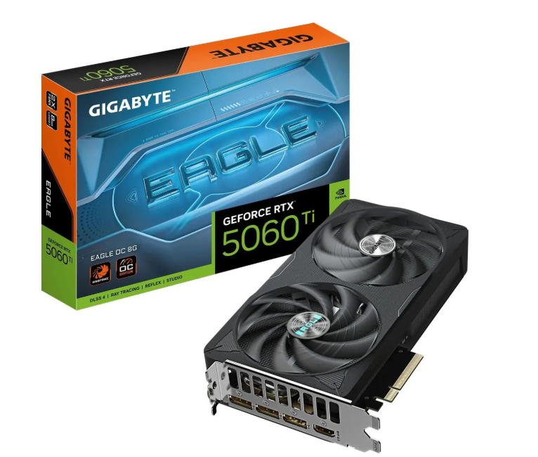 Видеокарта 8Gb Gigabyte GV-N506TEAGLE OC-8GD (RTX5060Ti) GDDR7 HDMI DP