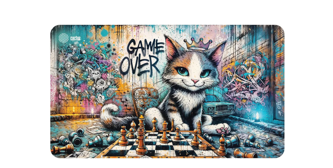 Коврик для мыши CACTUS [CS-MP-COR01XLL] 700x400x4мм, Game Over