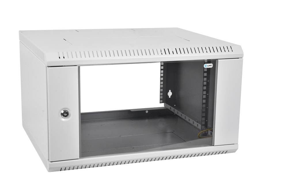 Шкаф коммутационный ЦМО (ШРН-Э-6.350) 6U 600x350мм пер.дв.стекл несъемн.бок.пан.