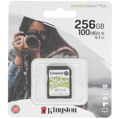 Карта памяти SD 256Gb Kingston SDHC CLASS 10