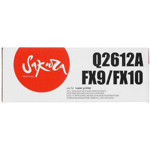 Картридж лазерный Sakura  SAQ2612A/FX9/FX10 (Q2612A/FX9/FX10) для HP/Canon, черный