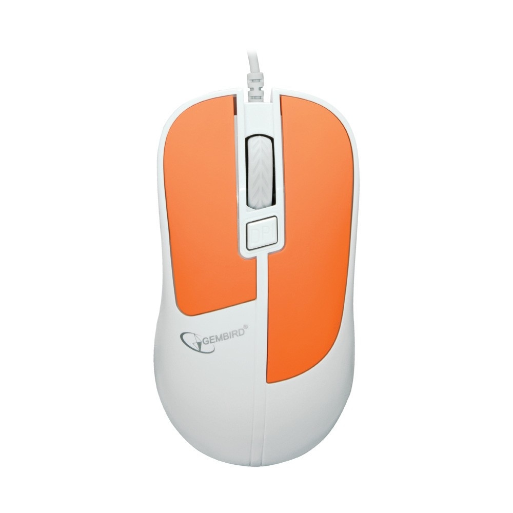 Мышь проводная Gembird MOP-410-O soft touch Orange