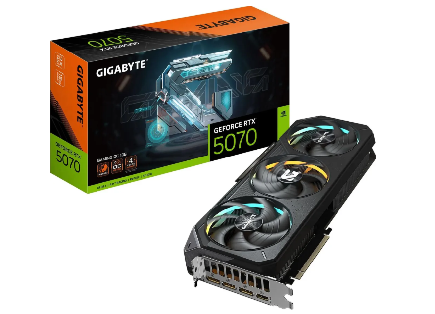 Видеокарта 12Gb GIGABYTE GV-N5070GAMING OC-12GD (RTX5070) GDDR7 HDMI DP