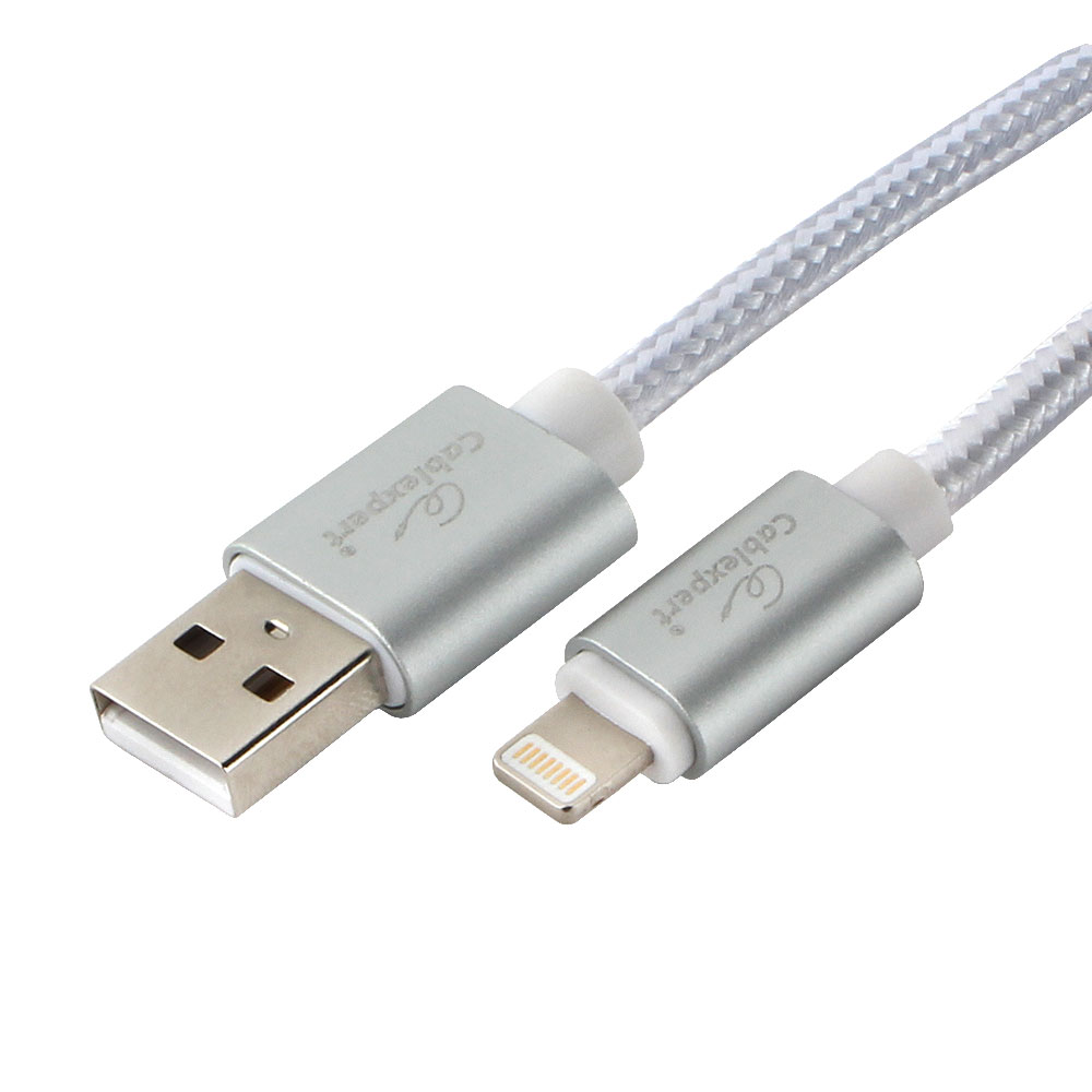Кабель USB-A < - > Lightning, 3.0м, Cablexpert, серия Ultra, блистер, серебристый