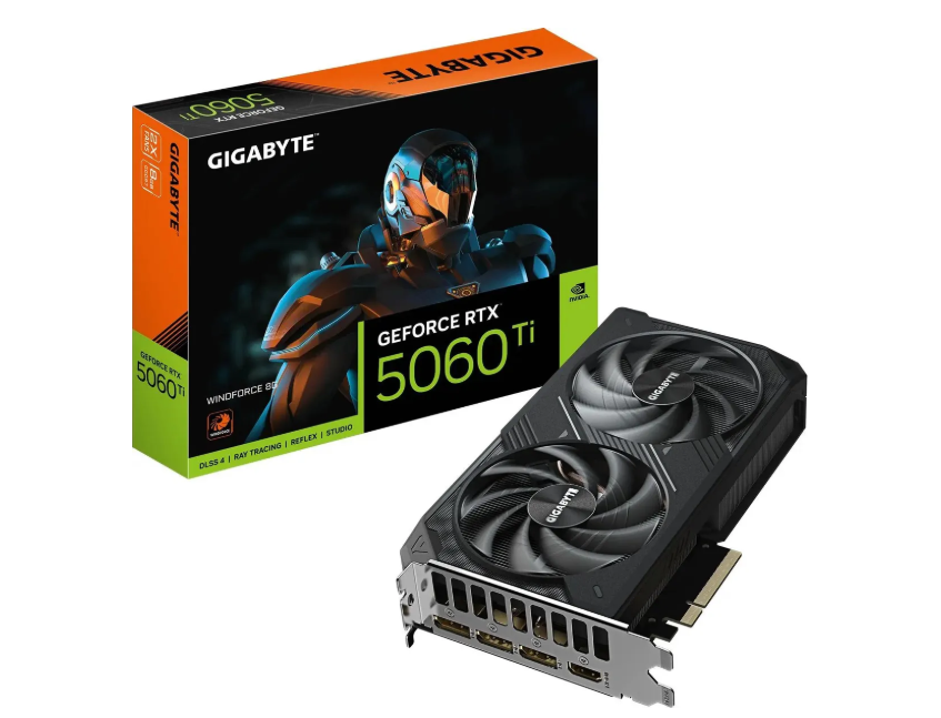Видеокарта 8Gb Gigabyte GV-N506TWF2-8GD (RTX5060Ti) GDDR7 HDMI DP