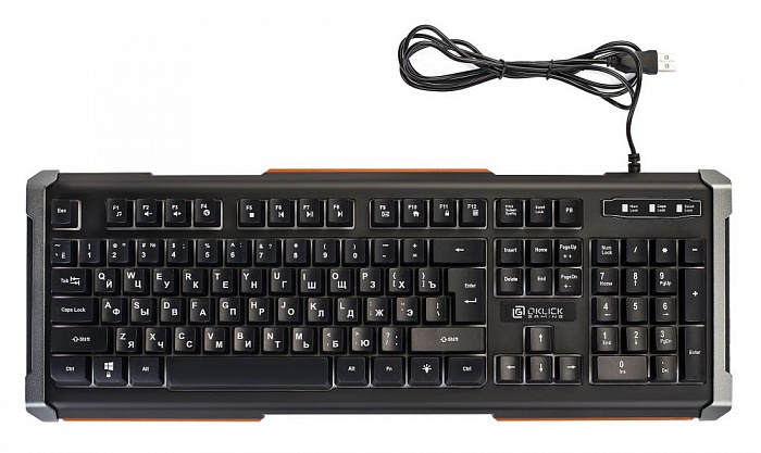 Клавиатура проводная Oklick 717G LED DEATH GAMER Rainbow Led Black