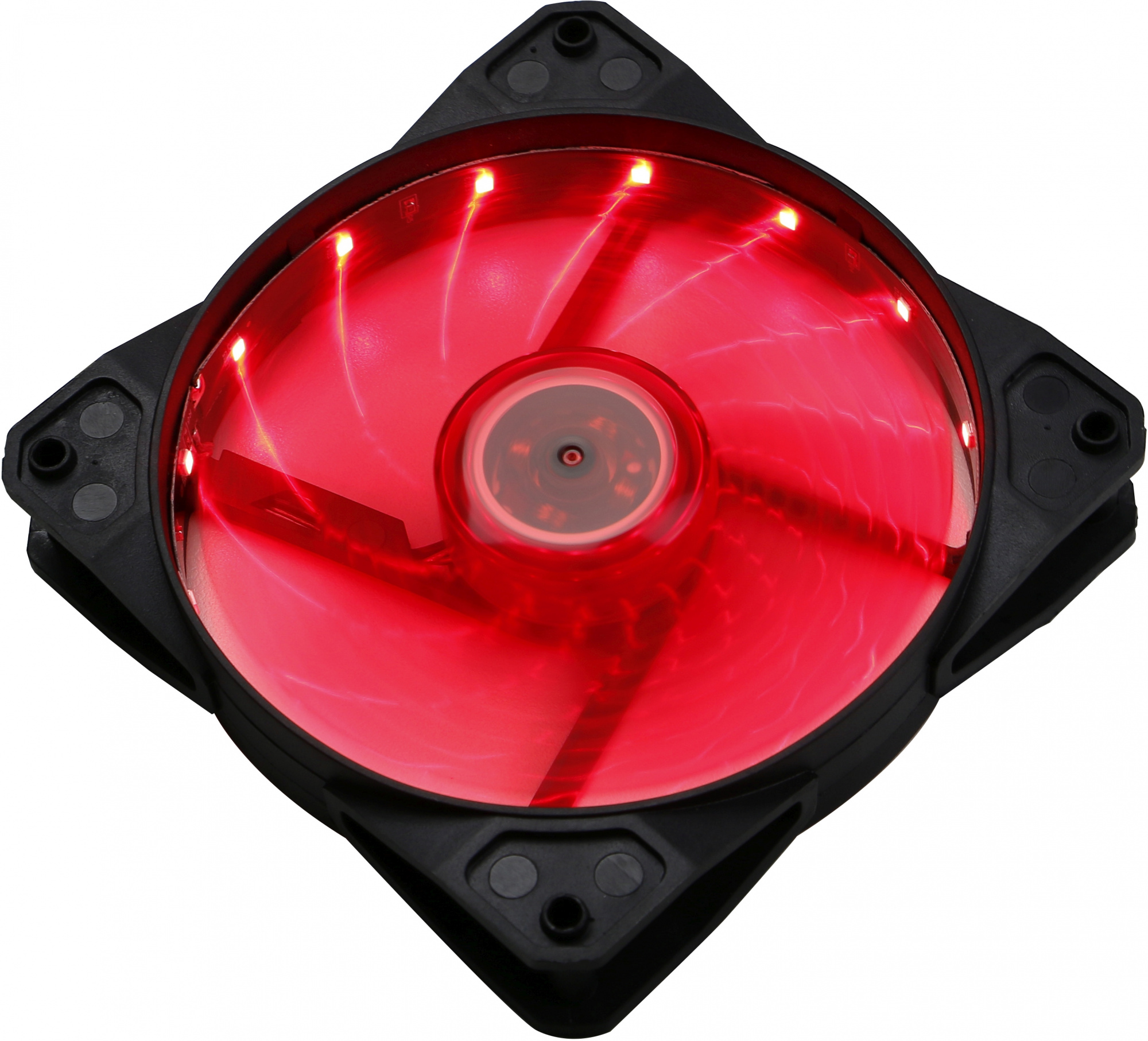 Вентилятор для корпуса 120mm Digma DFAN-LED-RED 3-pin Molex LED черный