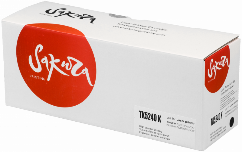 Картридж лазерный Sakura SATK5240K (TK-5240K) для Kyocera Mita ECOSYS p5026cdn,p5026cdw,m5526cdn,m5526cdw, черный