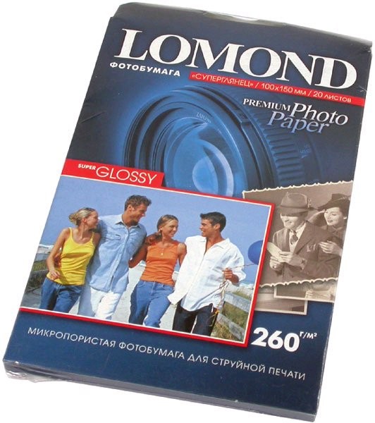 Бумага Lomond [A5] суперглянцевая, 260гр/м2, 20л