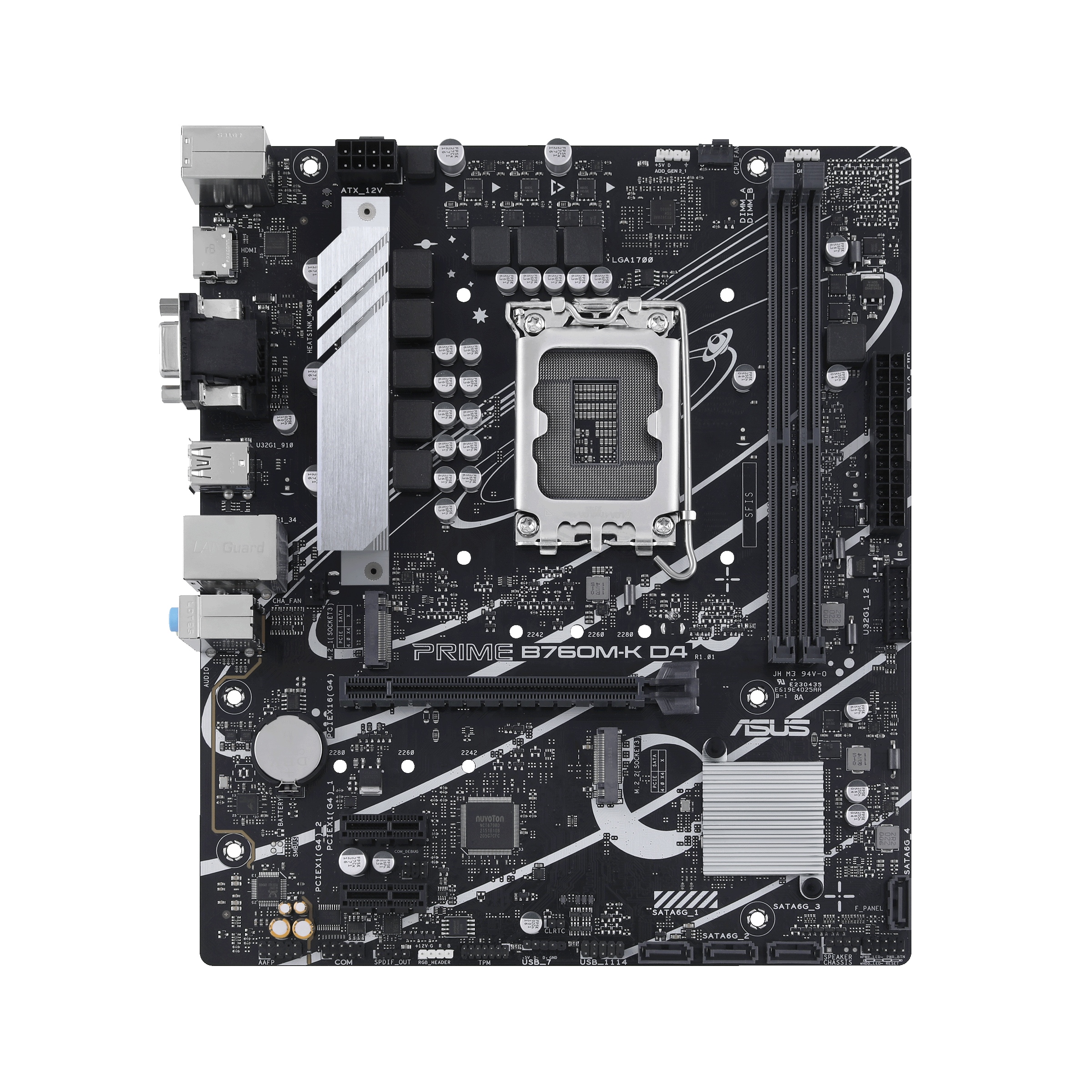Материнская плата Socket-1700 ASUS PRIME B760M-K (B760) 2*DDR5 HDMI VGA mATX