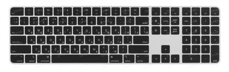 Клавиатура беспроводная Apple Magic Keyboard Touch ID Numeric Keypad Black