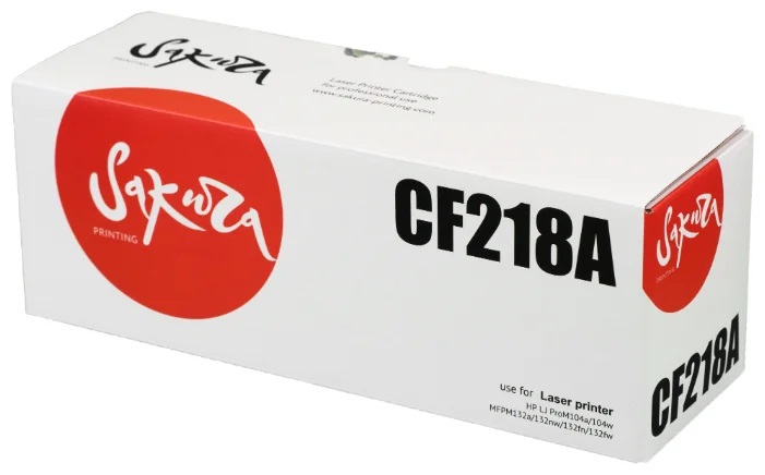 Картридж лазерный Sakura  SACF218X (CF218X) для HP LJ Pro M132nw, M132fw, M132fn, M132a, M104w, M104a, черный
