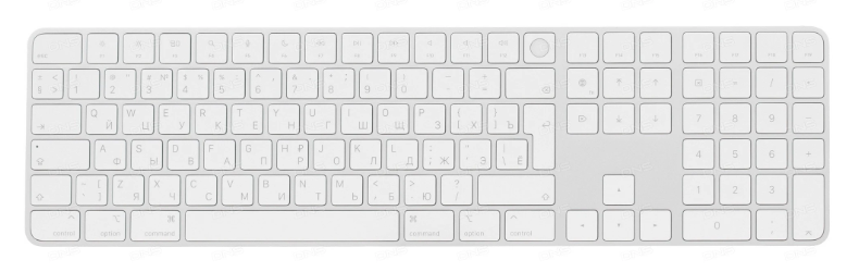 Клавиатура беспроводная Apple Magic Keyboard Touch ID Numeric Keypad White