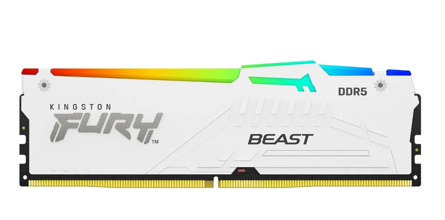 Модуль памяти DDR5 32Gb 5200MHz Kingston Fury Beast White RGB