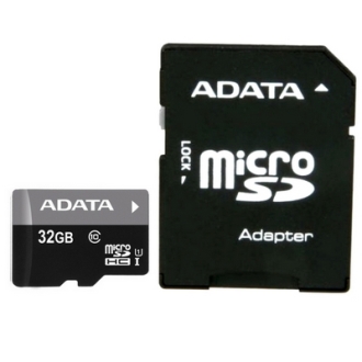 Карта памяти microSD 32Gb ADATA microSDHC CLASS 10 Premier UHS-I + адаптер SD
