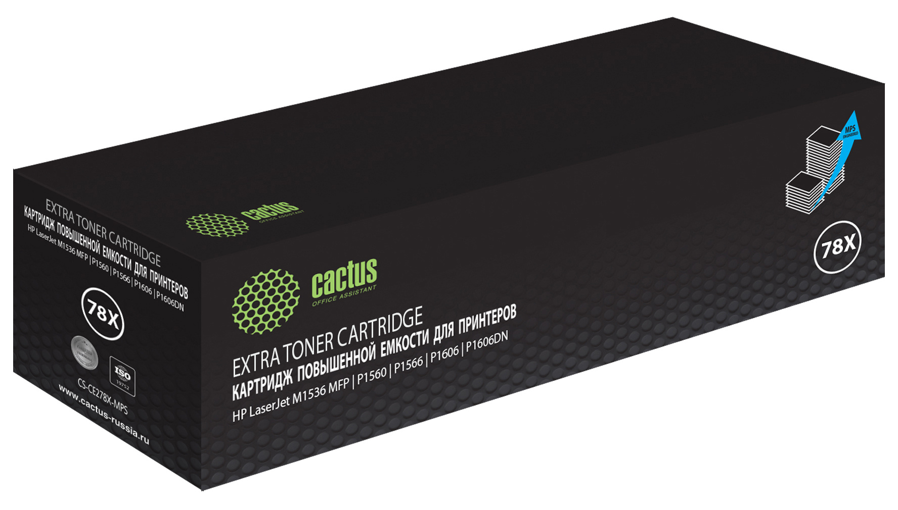 Картридж лазерный Cactus CS-CE278X-MPS для HP, 3000 стр. черный
