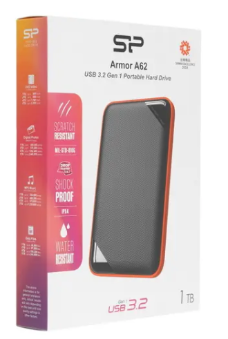 Внешний жесткий диск 1Tb Silicon Power Armor A62S 2.5" USB3.1 Black-Red