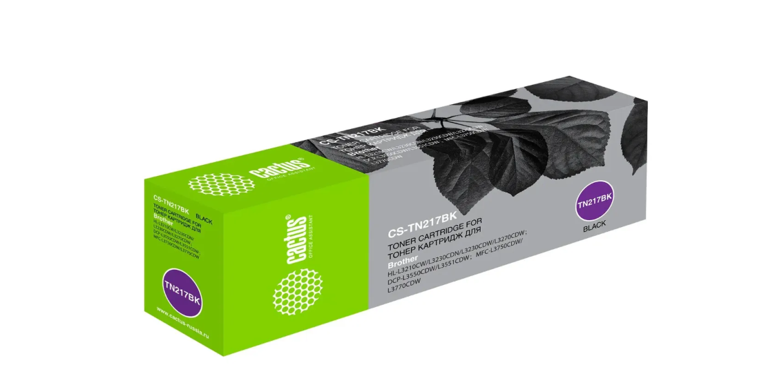 Картридж лазерный Cactus CS-TN217BK TN-217BK черный (3000стр.) для Brother HL3230/DCP3550/MFC3770