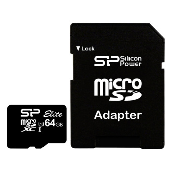 Карта памяти microSD 64Gb Silicon Power Elite microSDXC UHS-I CLASS 10