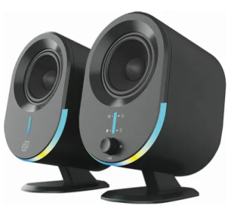 Акустическая система OKLICK OK-303A (2x10W, Bluetooth, USB, АUX INPUT, подсветка) black