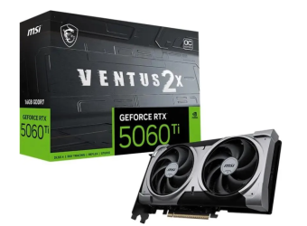 Видеокарта 16Gb MSI RTX 5060 Ti 16G VENTUS 2X OC PLUS (RTX5060Ti) GDDR7 HDMI DP