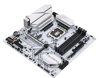 Материнская плата Socket-1700 Colorful BATTLE-AX B760M-WHITE WIFI V20 (B760) 4xDDR4 HDMI DP mATX
