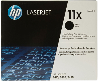 Картридж лазерный HP 11X (Q6511X) для HP 2410/2420/2430, 12000 стр. черный