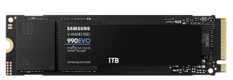 Накопитель SSD M.2 1Tb Samsung 990 EVO (PCI-E 4.0 x4, 5000/4200 Мбайт/сек)