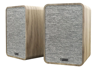 Акустическая система OKLICK OK-417A (2.0, 40Вт, Bluetooth) светлое дерево