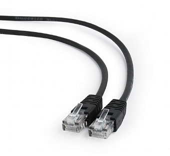 Кабель патч-корд Patch cord кат.5e  0.5м, Cablexpert, многожильный, черный