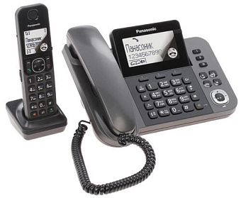 Радиотелефон Panasonic DECT KX-TGF 320 RUM (АОН, +доп.трубка, автооветчик, спикерфон, полифония, черный)