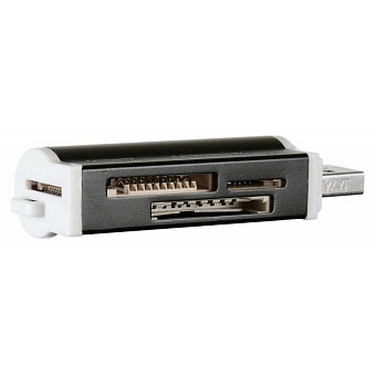 Внешний картридер USB2.0 Buro BU-CR-3101 microSD/SD/MS/M2/MS PRO/MS DUO, черный