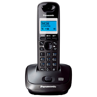 Радиотелефон Panasonic DECT KX-TG 2521 RUT (АОН, автоответчик, спикерфон, полифония, темно-серый металлик)