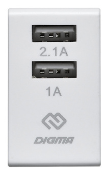 Сетевое зарядное устройство Digma DGWC 15W USB-A White