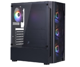 Корпус 1STPLAYER D4-BK-4F1 FRGB ATX Black