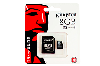 Карта памяти microSD 8Gb Kingston microSDHC Class10 UHS-I Industrial Temperature с адаптером