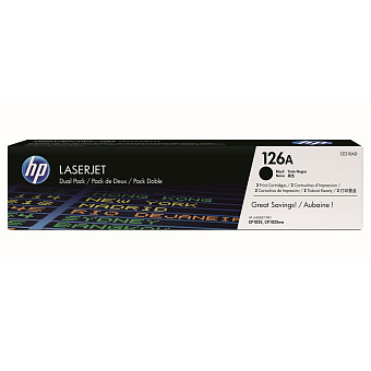 Картридж лазерный HP 126A (CE310AD) для HP CP1025/1025nw, 2шт в упаковке, 1300 стр. черный