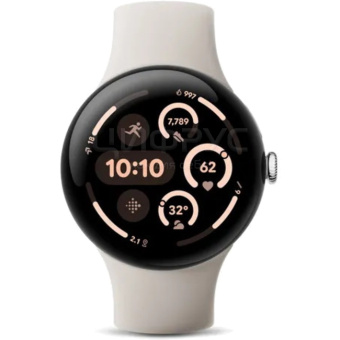 Смарт-часы Pixel Watch 3 45mm Wi-Fi Polished Silver/Porcelain Band