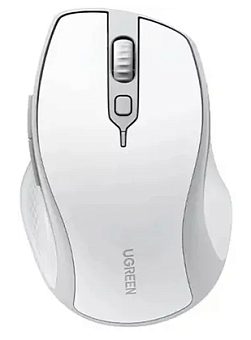 Мышь беспроводная UGREEN MU101 Ergonomic Wireless Mouse White-Grey