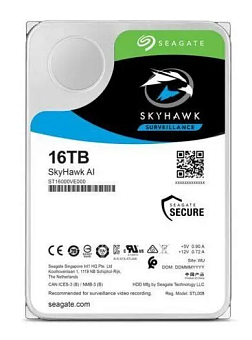 Жесткий диск SATA 16Tb Seagate SkyHawk AI 7200rpm 256Mb SATA-3