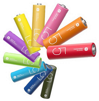 Элемент питания AA, 1.5V, 10шт, Xiaomi Rainbow Batteries