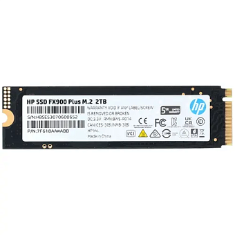 Накопитель SSD M.2 2Tb HP FX900 Plus Series (PCI-E 4.0 x4, 7100/6300 Мбайт/сек)